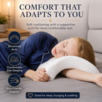 Couples Multi-Use Memory Foam Arc Support Pillow, front product view