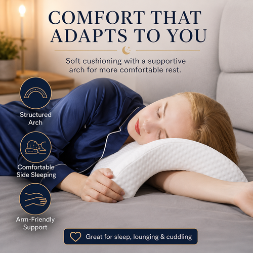 Couples Multi-Use Memory Foam Arc Support Pillow, front product view