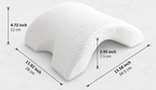 Couples Multi-Use Memory Foam Arc Support Pillow with structured arch detail