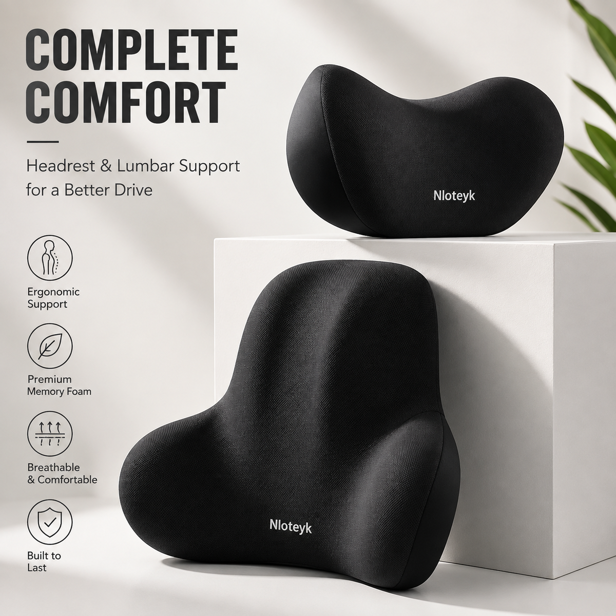 HYPEFINDER neck support headrest cushion, part of the Complete Comfort Set