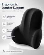 HYPEFINDER Complete Comfort Set with neck support headrest and lumbar cushion together