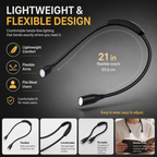 Person using the LED Neck Reading Light for studying or crafting