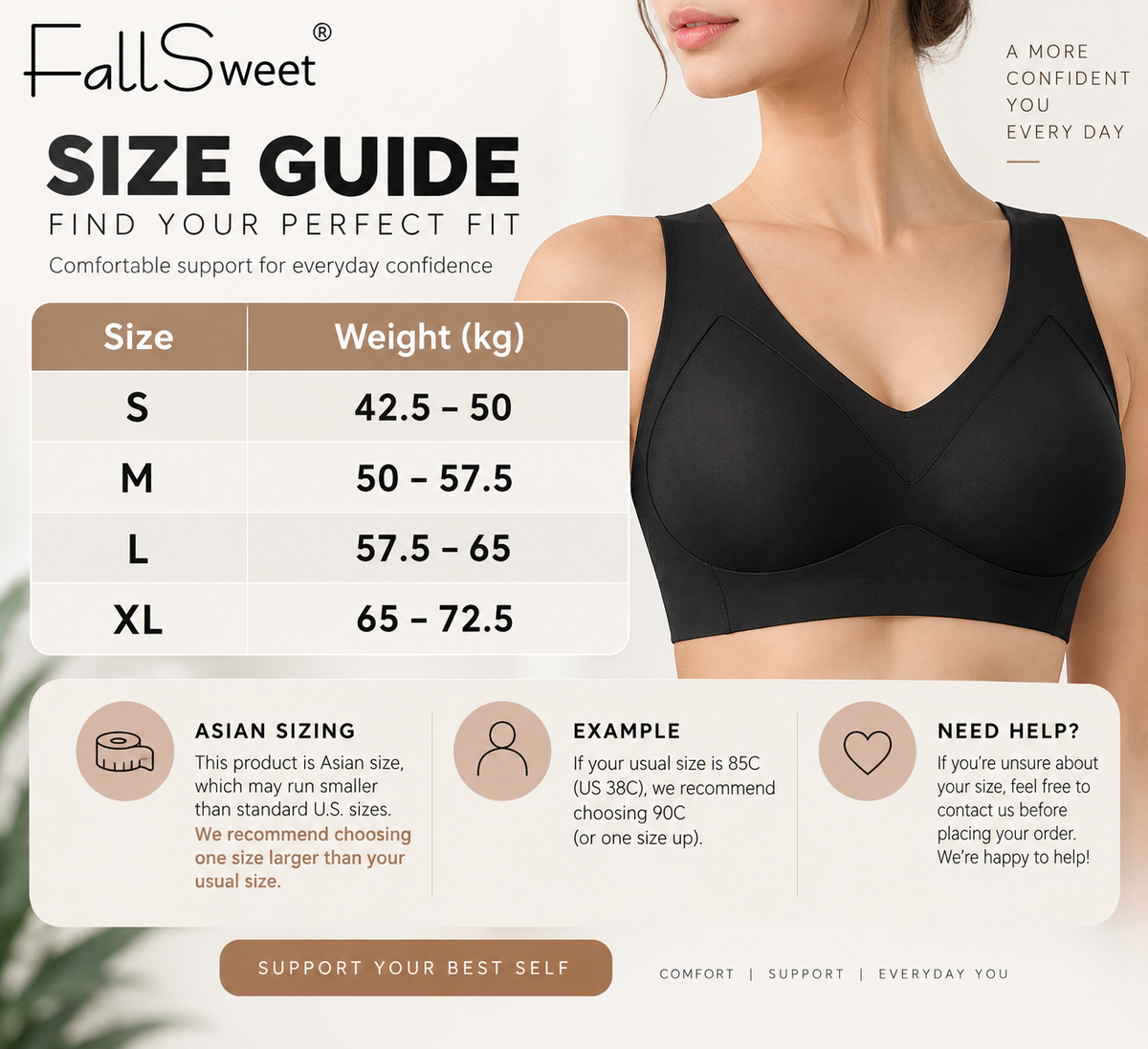 Sculpting Posture Support Bra – Wireless Comfort with a Flattering Lift
