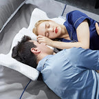 Couples Multi-Use Memory Foam Arc Support Pillow arched design in use