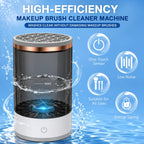 HYPEFINDER Deep Clean Makeup Brush Cleaner machine with one-touch sensor, low noise, and universal silicone top.