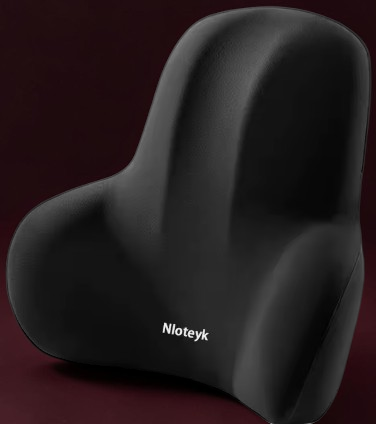HYPEFINDER lumbar support cushion in black, for car or office chair use